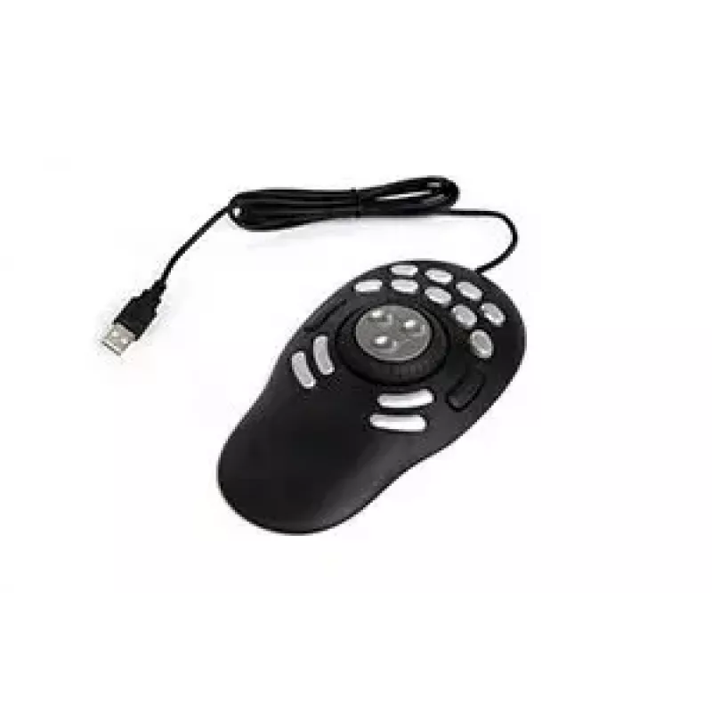 Controlador multimédia Contour PRO v2 – USB, prateado/preto, 43×77,5×11,5 mm