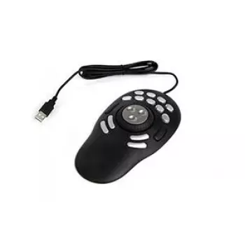 Controlador multimédia Contour PRO v2 – USB, prateado/preto, 43×77,5×11,5 mm