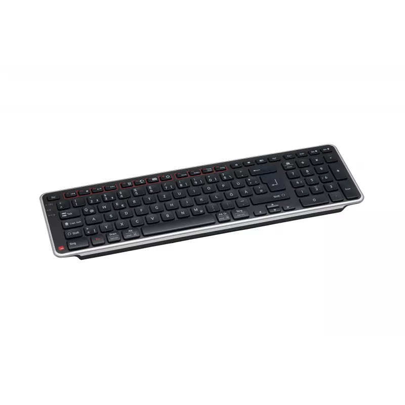 Contour Design Balance teclado DE, sem fios, tamanho normal (100 %), sem fios, RF Wireless + USB, interruptores de tesoura, QWERTZ, preto