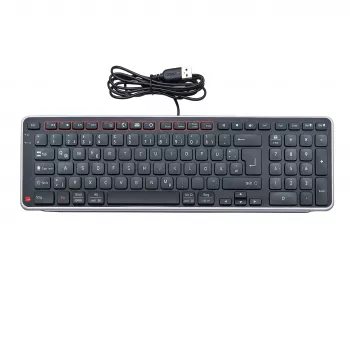 Contour Design Balance teclado DE, com fios, tamanho normal (100%), sem fios, RF Wireless + USB, QWERTZ, preto