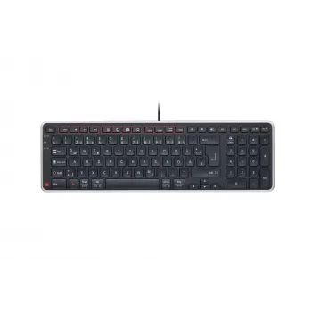 Contour Design Balance teclado DE, com fios, tamanho normal (100%), sem fios, RF Wireless + USB, QWERTZ, preto
