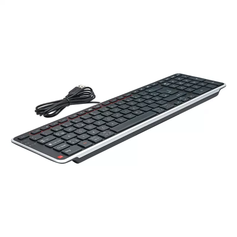 Contour Design Balance teclado DE, com fios, tamanho normal (100%), sem fios, RF Wireless + USB, QWERTZ, preto