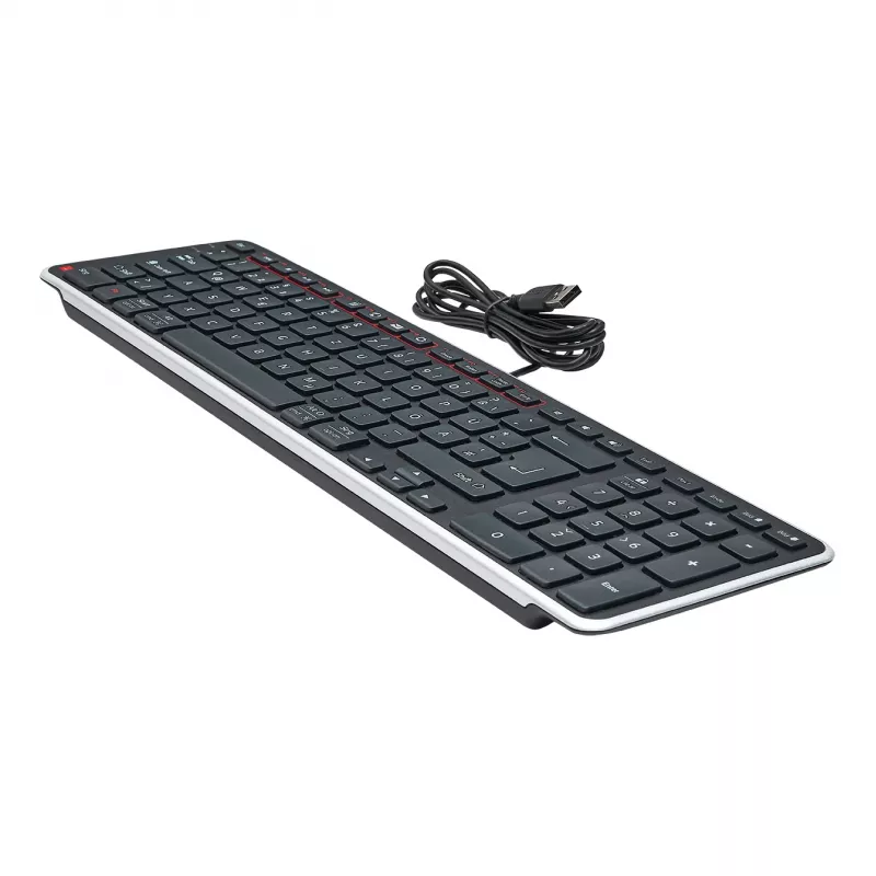 Contour Design Balance teclado DE, com fios, tamanho normal (100%), sem fios, RF Wireless + USB, QWERTZ, preto