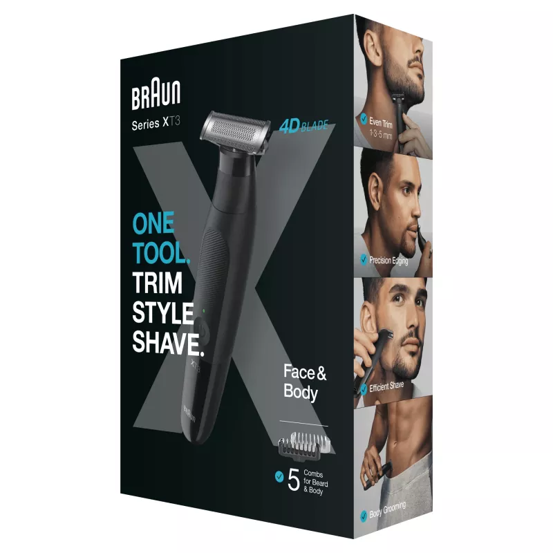 Aparador de barba Braun XT3200 preto bateria de níquel-metal hidreto NiMH 45 min