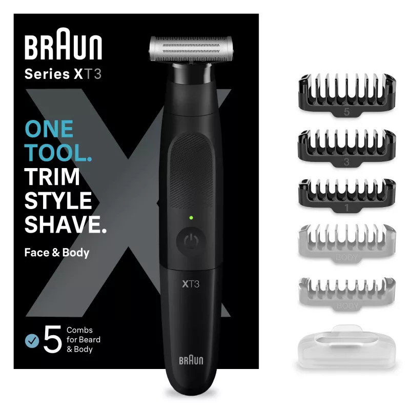 Aparador de barba Braun XT3200 preto bateria de níquel-metal hidreto NiMH 45 min