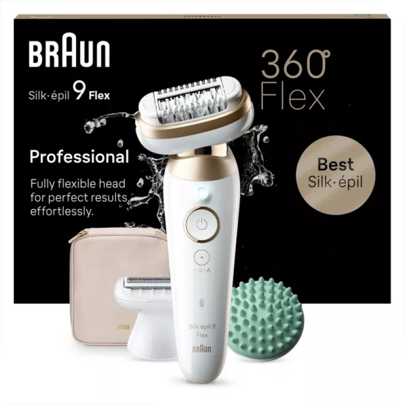 Braun Silk-épil 9 Flex 9-071 3D 40 pinças dourado, branco