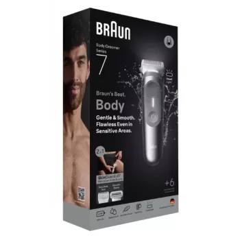 Aparador de corpo Braun Series 7 BG7550 cinzento bateria de iões de lítio