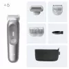 Aparador de corpo Braun Series 7 BG7550 cinzento bateria de iões de lítio
