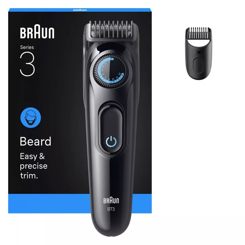 Aparador de barba Braun BT3500 AC/pilha 20 aparador de precisão preto