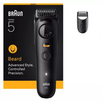 Braun BeardTrimmer 5 BT5500 aparador de barba pilha 20 2 cm molhado e seco preto