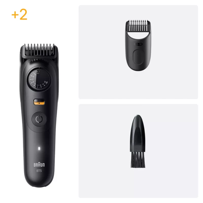 Braun BeardTrimmer 5 BT5500 aparador de barba pilha 20 2 cm molhado e seco preto
