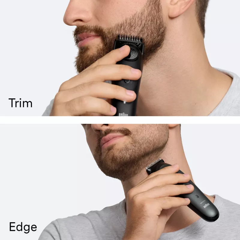 Braun BeardTrimmer 5 BT5500 aparador de barba pilha 20 2 cm molhado e seco preto