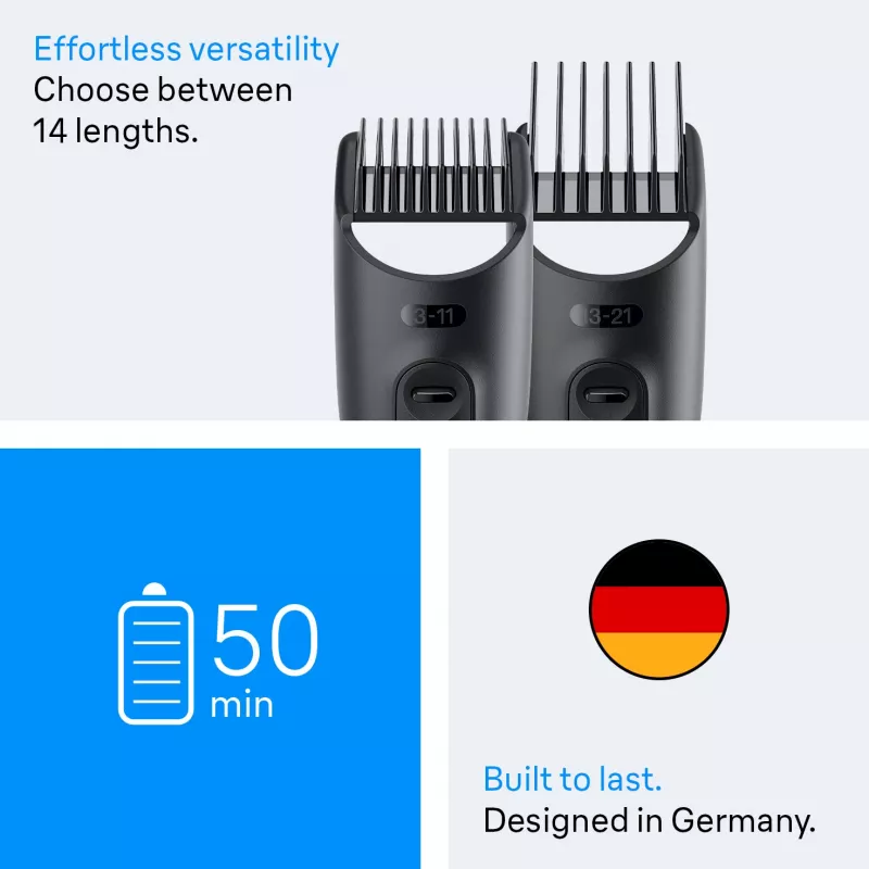 Braun AIO3500 máquina de cortar cabelo/aparador preto, cinzento 14 níquel-metal hidreto (NiMH)