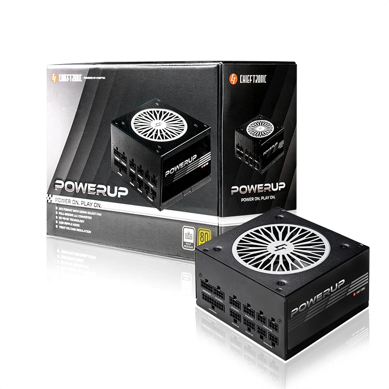 Chieftec PowerUp GPX-850FC fonte de alimentação 850 W 20+4 pin ATX ATX preto