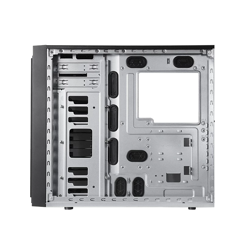 Caixa de computador CHIEFTEC BW-01B-OP midi tower ATX/ITX, suporta 6×3,5 polegadas + 4×2,5 polegadas, 2×5,25 polegadas, traseira 1×120 mm, SGCC, preto, 200×510×465 mm