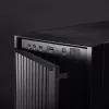 Caixa de computador CHIEFTEC BW-01B-OP midi tower ATX/ITX, suporta 6×3,5 polegadas + 4×2,5 polegadas, 2×5,25 polegadas, traseira 1×120 mm, SGCC, preto, 200×510×465 mm