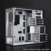 Caixa de computador CHIEFTEC BW-01B-OP midi tower ATX/ITX, suporta 6×3,5 polegadas + 4×2,5 polegadas, 2×5,25 polegadas, traseira 1×120 mm, SGCC, preto, 200×510×465 mm