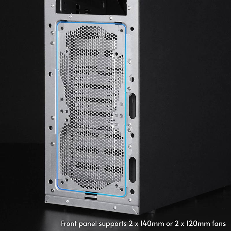 Caixa de computador CHIEFTEC BW-01B-OP midi tower ATX/ITX, suporta 6×3,5 polegadas + 4×2,5 polegadas, 2×5,25 polegadas, traseira 1×120 mm, SGCC, preto, 200×510×465 mm