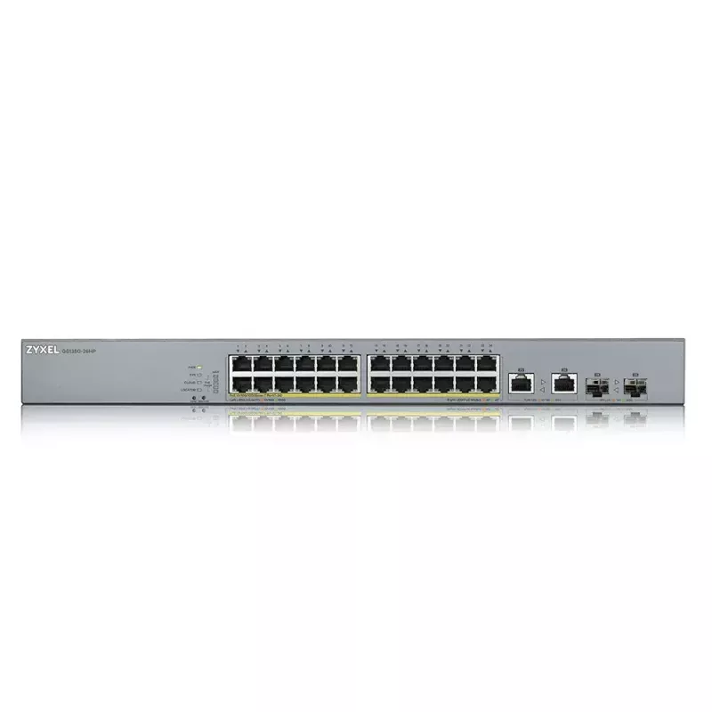 Zyxel GS1350-26HP-EU0101F switch de rede gerido L2 Gigabit Ethernet (10/100/1000) Power over Ethernet (PoE) cinzento