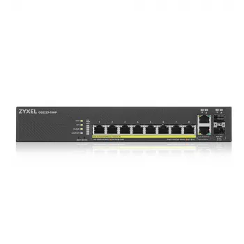 Zyxel GS2220-10HP-EU0101F switch de rede gerido L2 Gigabit Ethernet (10/100/1000) Power over Ethernet (PoE) preto