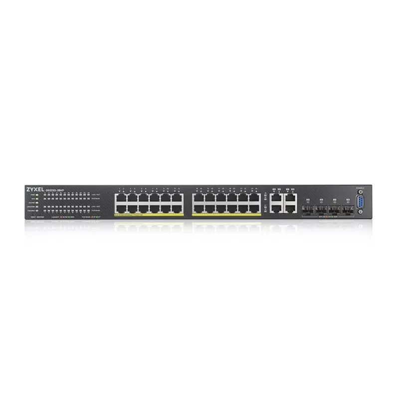Zyxel GS2220-28HP-EU0101F switch de rede gerido L2 Gigabit Ethernet (10/100/1000) Power over Ethernet (PoE) preto