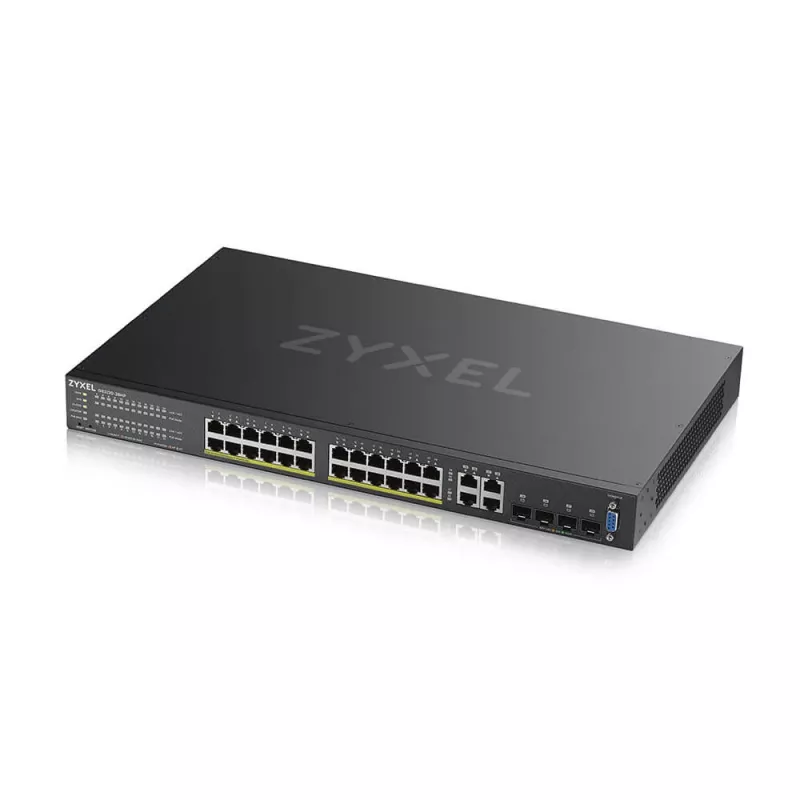 Zyxel GS2220-28HP-EU0101F switch de rede gerido L2 Gigabit Ethernet (10/100/1000) Power over Ethernet (PoE) preto