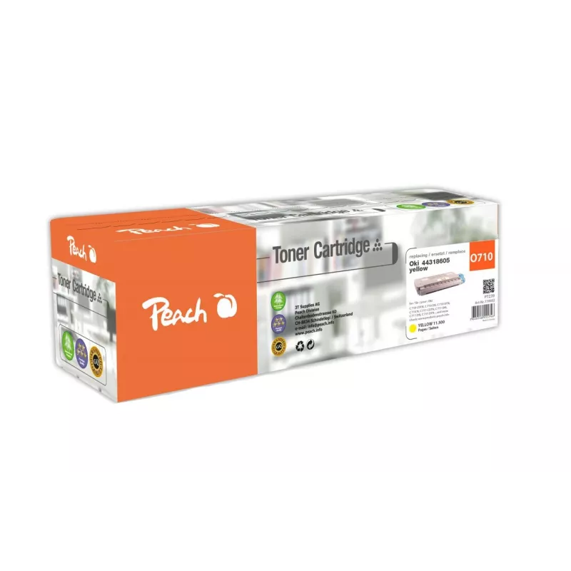 Peach 110602 cartucho de toner 1 unid. compatível amarelo