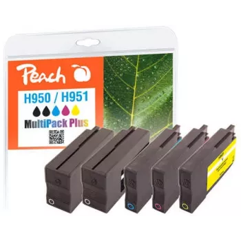 Peach PI300-587 Tinteiro preto, ciano, magenta, amarelo