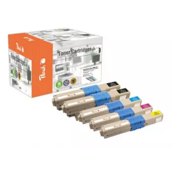 Peach 0F111912 Toner 5 unid. preto, ciano, magenta, amarelo