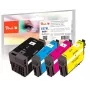 Peach 319815 Tinteiro 4 unid. Compatível Preto, Ciano, Magenta, Amarelo