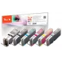 Peach PI100-313 Tinteiro Preto Fotográfico, Ciano Fotográfico, Cinzento Fotográfico, Magenta Fotográfico, Amarelo Fotográfico