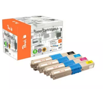 Peach 112100 Cartucho de Toner 4 unid. Compatível Preto, Ciano, Magenta, Amarelo