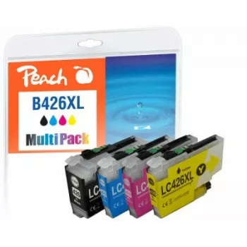 Peach PI500-395 cartucho de tinta 4 unid. compatível alto (XL) alcance preto, ciano, magenta, amarelo