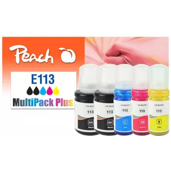 Peach 321323 cartucho de tinta 5 unid. compatível alcance padrão preto, ciano, magenta, amarelo