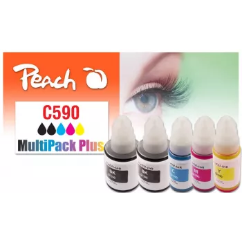 Peach 321339 cartucho de tinta 5 unid. compatível alcance padrão preto, ciano, magenta, amarelo