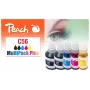 Cartucho de tinta Peach 321698 5 unid. compatível rendimento padrão preto, ciano, magenta, amarelo