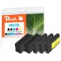 Cartucho de tinta Peach PI300-1032 5 unid. compatível alto rendimento (XL) preto, ciano, rosa, amarelo