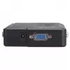 Comutador KVM Manhattan compacto 4 portas, 4x USB-A, cabo incluído, suporte de áudio, controle 4 computadores através de um teclado/rato/ecrã, preto, garantia vitalícia, embalado