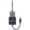 Cabo conversor USB-C para VGA Manhattan, 1080p@60Hz, preto, 8 cm, ficha macho para ficha fêmea, garantia vitalícia, equivalente a CDP2HD