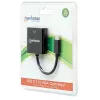 Cabo conversor USB-C para VGA Manhattan, 1080p@60Hz, preto, 8 cm, ficha macho para ficha fêmea, garantia vitalícia, equivalente a CDP2HD