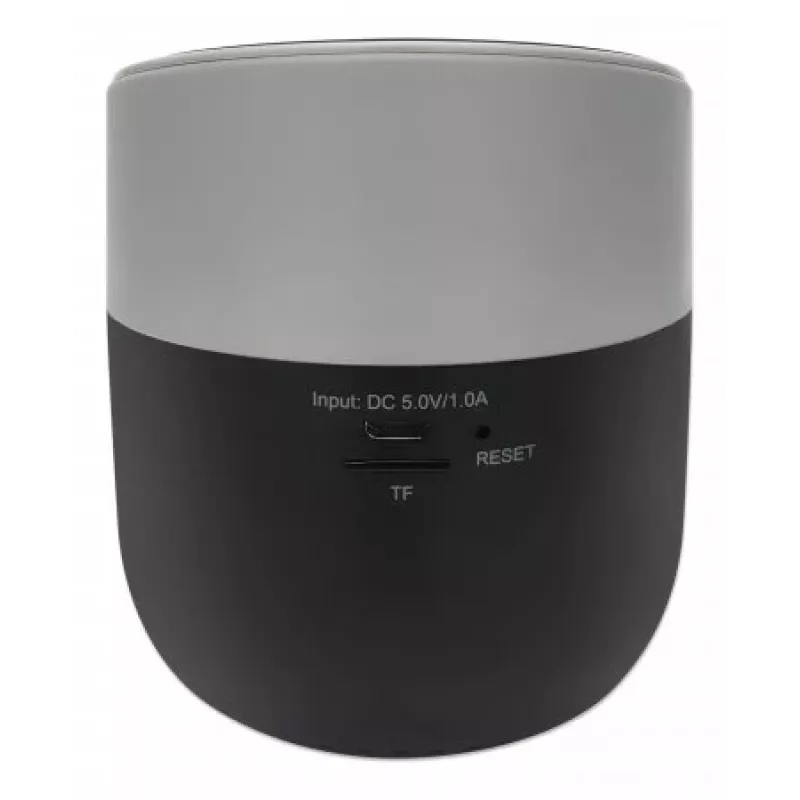 Altifalante Bluetooth metálico Manhattan com estação de carregamento sem fios, saída de som nítida (3 W), 3 horas de reprodução, estação de carregamento sem fios 5 W, controles integrados, alcance 10 m, leitor de cartões microSD, cabo de carregamento USB-A incluído, Bluetooth 5.0, garantia de 3 anos