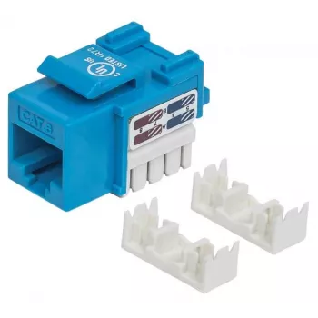 Tomada Keystone Intellinet, Cat6, UTP, LSA, azul, plano, azul, RJ-45, ficha fêmea, 22/26, Cat6