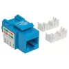 Tomada Keystone Intellinet, Cat6, UTP, LSA, azul, plano, azul, RJ-45, ficha fêmea, 22/26, Cat6