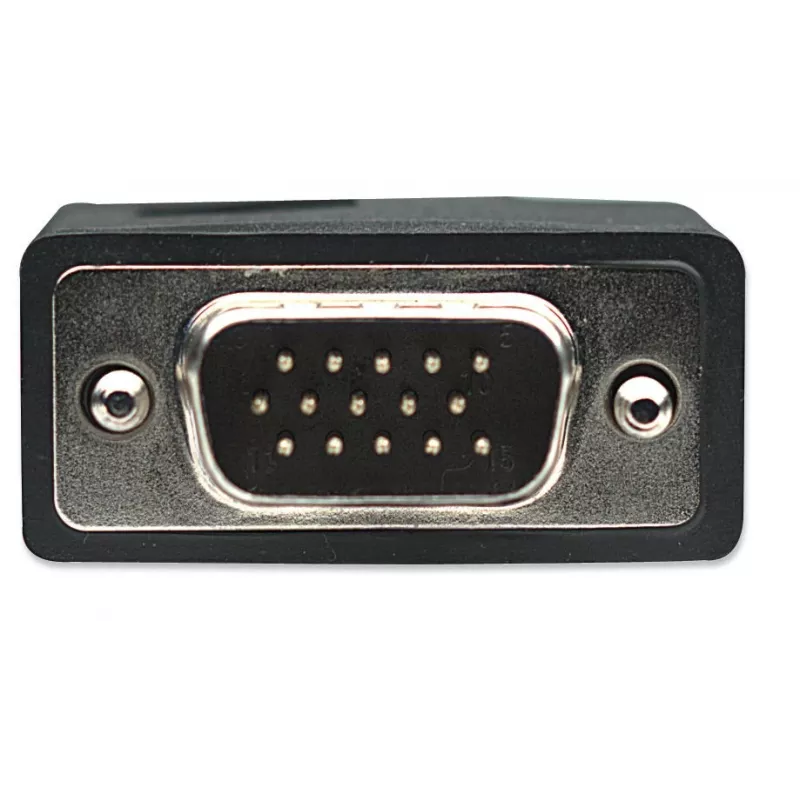 Cabo de monitor VGA Manhattan (com núcleos de ferrite), 10 m, preto, ficha macho para ficha macho, HD15, cabo com especificação SVGA superior (totalmente compatível), blindagem com núcleos de ferrite ajuda a minimizar interferências eletromagnéticas e a melhorar a transmissão de vídeo, garantia vitalícia
