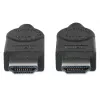 Cabo HDMI Manhattan 4K@30Hz com Ethernet, 1 m, adequado para TODAS as aplicações 1080p/HD e para a maioria das aplicações 4K (verifique a especificação 4K do seu sistema para ter a certeza), ficha macho para ficha macho, preto, Ultra HD 4K x 2K, garantia vitalícia, alta velocidade, equivalente a HDMM1MHS