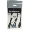 Cabo HDMI Manhattan 4K@30Hz com Ethernet, 1 m, adequado para TODAS as aplicações 1080p/HD e para a maioria das aplicações 4K (verifique a especificação 4K do seu sistema para ter a certeza), ficha macho para ficha macho, preto, Ultra HD 4K x 2K, garantia vitalícia, alta velocidade, equivalente a HDMM1MHS