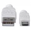 Cabo USB-A para Micro-USB Manhattan, 1,8 m, ficha macho para ficha macho, 480 Mbit/s (USB 2.0), Hi-Speed USB, branco, garantia vitalícia