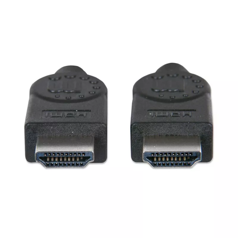 Cabo HDMI com Ethernet Manhattan, 1080p@60Hz (High Speed), 7,5 m, ficha macho para ficha macho, preto, totalmente blindado, contactos banhados a ouro, garantia vitalícia