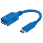 Cabo USB-C para USB-A Manhattan, 15 cm, macho para fêmea, 5 Gbit/s (USB 3.2 Gen1, também conhecido como USB 3.0), 3A (carregamento rápido), SuperSpeed USB, azul, garantia vitalícia, compatível com USB31CAADP (exceto cor)