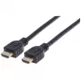 Cabo HDMI Manhattan 4K@60Hz com Ethernet - certificado CL3, 5 m, adequado para instalação em parede, para todas as aplicações 4K e 1080p/HD – atualize agora ou fique preparado para requisitos futuros, ficha macho para ficha macho, preto, Ultra HD 4K x 2K, garantia vitalícia, Premium High Speed